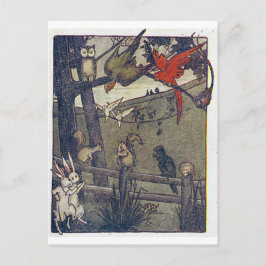 Owl gibt ein Party Postkarte