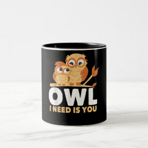 Owl Gift Große Niedliche Vogelliebhaber Zweifarbige Tasse