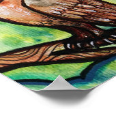 Owl Golden Moon Poster (Ecke)