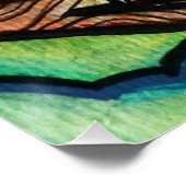 Owl Golden Moon Poster (Ecke)