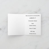 Owl Graduation Announcement Ankündigung (Innenseite)