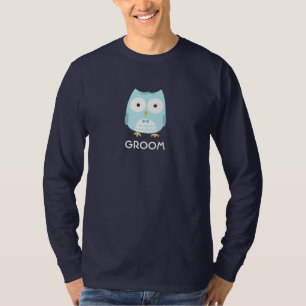 Owl Groom Neu verheiratetes Ehemann Niedliche neue T-Shirt