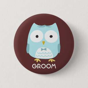 Owl Groom Wear Bow Krawatte   NIEDLICHER Button