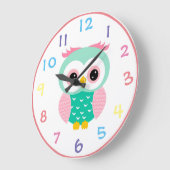 Owl Große Wanduhr (Winkel)