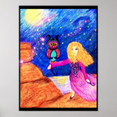 Owl Guardian Illustration von Carol Zeock Poster (Vorne)