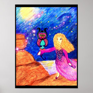 Owl Guardian Illustration von Carol Zeock Poster