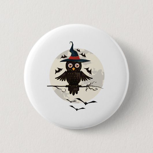 Owl Halloween Button (Vorderseite)