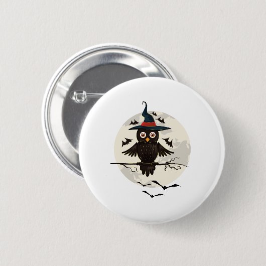 Owl Halloween Button (Vorne & Hinten)