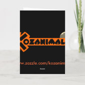 Owl Halloween Card Karte (Rückseite)