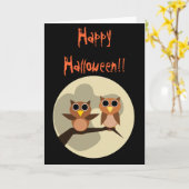 Owl Halloween Card Karte (Gelbe Blume)
