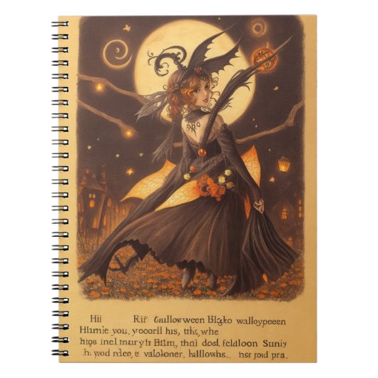 Owl Hauntings Halloween-Notebook Notizblock (Vorderseite)