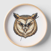 Owl head designed wall watch uhr (Vorderseite)