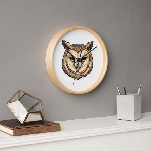 Owl head designed wall watch uhr (Büro)