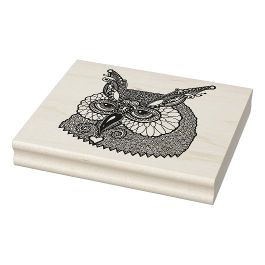 Owl Head Zendoodle Gummistempel (Stempel)