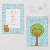 Owl Heart Tree Visitenkarte (Vorne/Hinten)