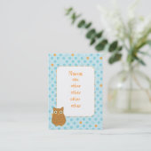 Owl Heart Tree Visitenkarte (Stehend Vorderseite)