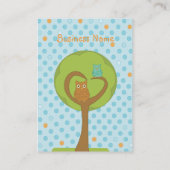 Owl Heart Tree Visitenkarte (Rückseite)