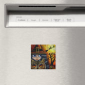 Owl Hexe Magnet (In Situ (Geschirrspüler))