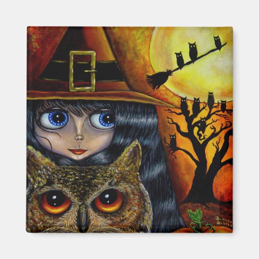 Owl Hexe Magnet (Vorne)