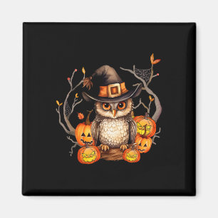 Owl Hexenhut Pumpkin Spookuy Halloween Kinder Männ Magnet