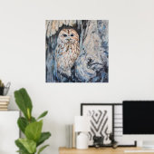 Owl Hideout Fine Art Print Poster (Heimbüro)
