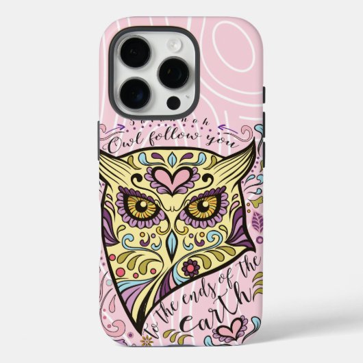 Owl Holz Grain Muster wählen Sie Ihre Farbe Case-Mate iPhone Hülle (Rückseite)