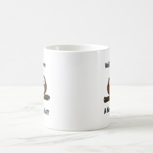 Owl Hoot und eine halbe Verdoppelung des Koffeins Kaffeetasse (Mittel)