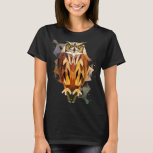 Owl I Cool Low Poly Owl Bird T-Shirt
