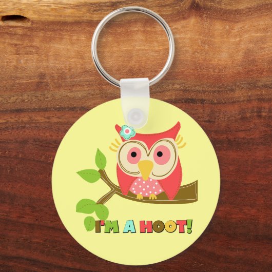 Owl Ich bin ein Hoot Schlüsselanhänger (Vorderseite)