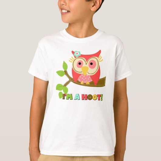 Owl Ich bin ein Hoot T-Shirt (Vorderseite)