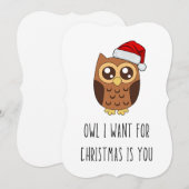 Owl ich zu Weihnachten Gewollt ist Sie - Niedliche (Vorne/Hinten)