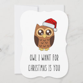 Owl ich zu Weihnachten Gewollt ist Sie - Niedliche