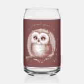 Owl Illustration Niedlich Whimsical Cotattecore Dosenglas (Rückseite)