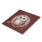 Owl Illustration Niedlich Whimsical Cotattecore Fliese (Seite)