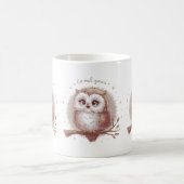 Owl Illustration Niedlich Whimsical Cotattecore Kaffeetasse (Mittel)