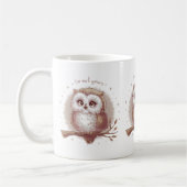 Owl Illustration Niedlich Whimsical Cotattecore Kaffeetasse (Links)