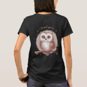 Owl Illustration Niedlich Whimsical Cotattecore T-Shirt (Rückseite)