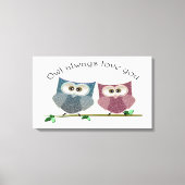 Owl immer Liebe dich, Niedliche Owls Leinwand Post (Vorderseite)