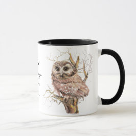 Owl Immer Liebe, Niedliches Baby Owl, Bird" Tasse