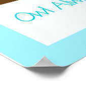 OWL Immer Liebe Sie (blau) WALL ART DRINT 16x20 Poster (Ecke)