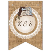 Owl immer Liebe Sie Lässig Hochzeit nur verheirate Wimpelkette (Zweite Fahne)