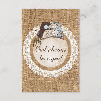 Owl immer Liebe Sie Lässige Hochzeit RSVP Karte