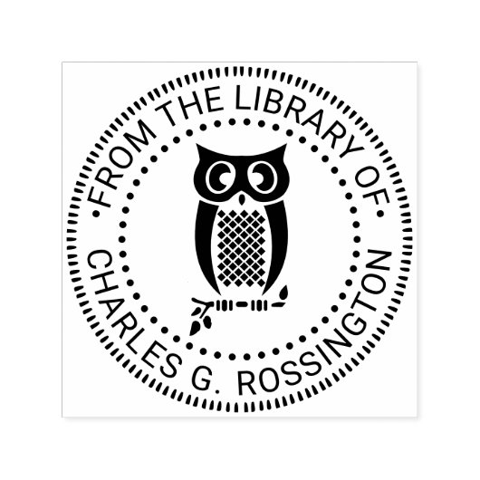 Owl in der Zweigbibliothek Buchname Nr. 2 Permastempel (Design)