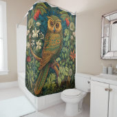 Owl in einem Wunderland, William Morris Design Duschvorhang (Beispiel)
