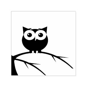 Owl in einer Verzweigungsillustrierung Permastempel