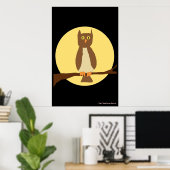 Owl in Mondposter Poster (Heimbüro)
