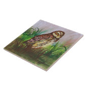 Owl in nature watercolor art fliese (Seite)