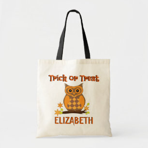 OWL Individuelle Name Trick oder Treat Bag Tragetasche