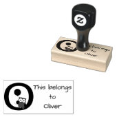 Owl Initial Gummistempel (Stempel)