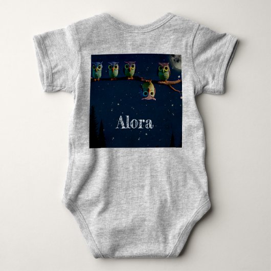 Owl ist anders als ein einzigartiges Angebot Baby Strampler (Rückseite)